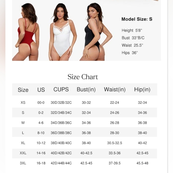 Popilush Women's Deep V Neck Bodysuit #931 - Picture 5 of 9